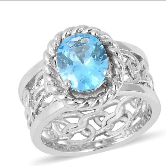 Blue Topaz Ring  - Picture 1 of 8